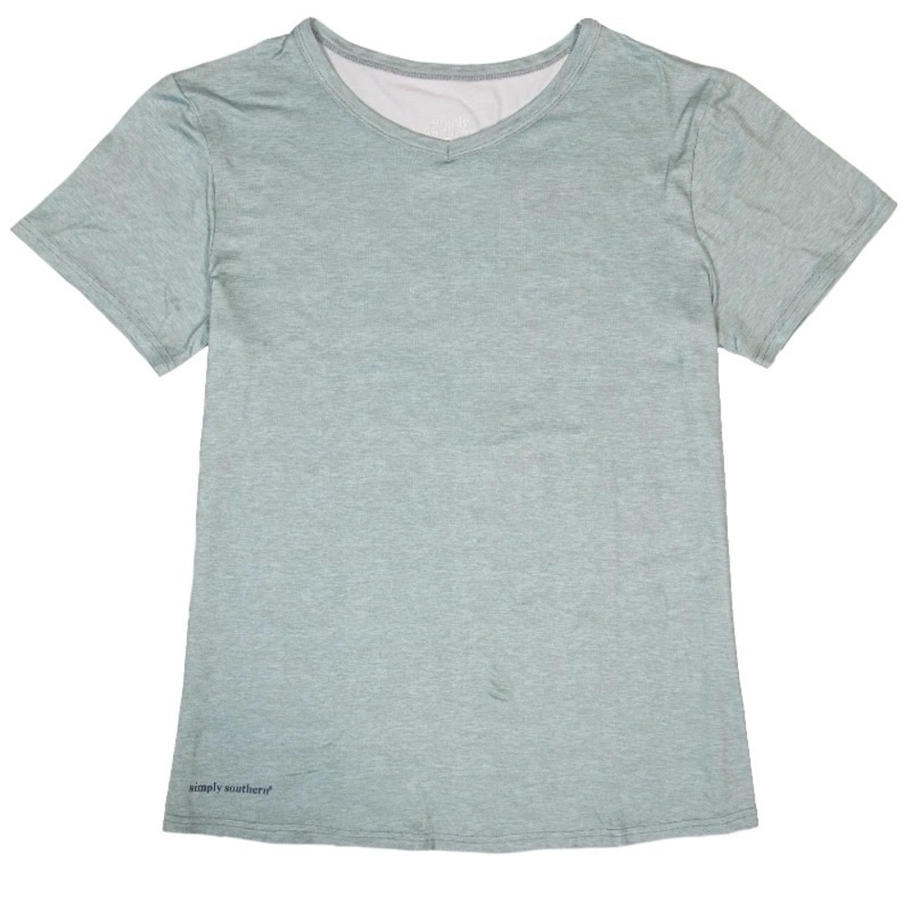 Simply Southern Heather VNeck - Glass Green - Large - NWT.